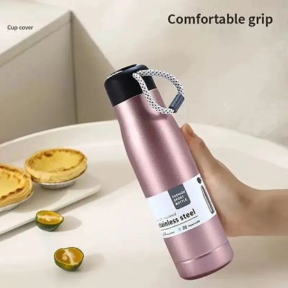 Stainless Steel Vacuum Flask Hanging Rope Water Bottle