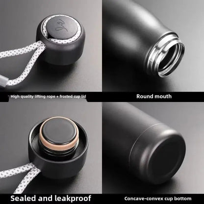 Stainless Steel Vacuum Flask Hanging Rope Water Bottle