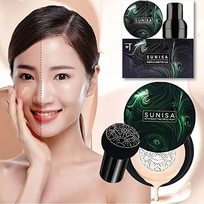 Sunisa 3 in 1 Air Cushion BB + CC Cream Foundation | Waterproof Mushroom Head Foundation