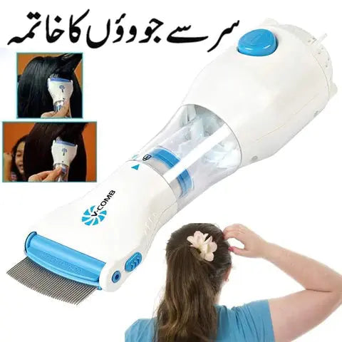 V Comb Electronic Head Lice Removal Machine Anti Lice Machine with 4 Free Filters mf gadgetshub