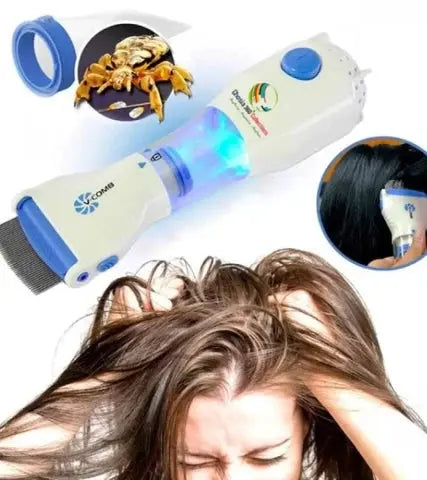 V Comb Electronic Head Lice Removal Machine Anti Lice Machine with 4 Free Filters mf gadgetshub
