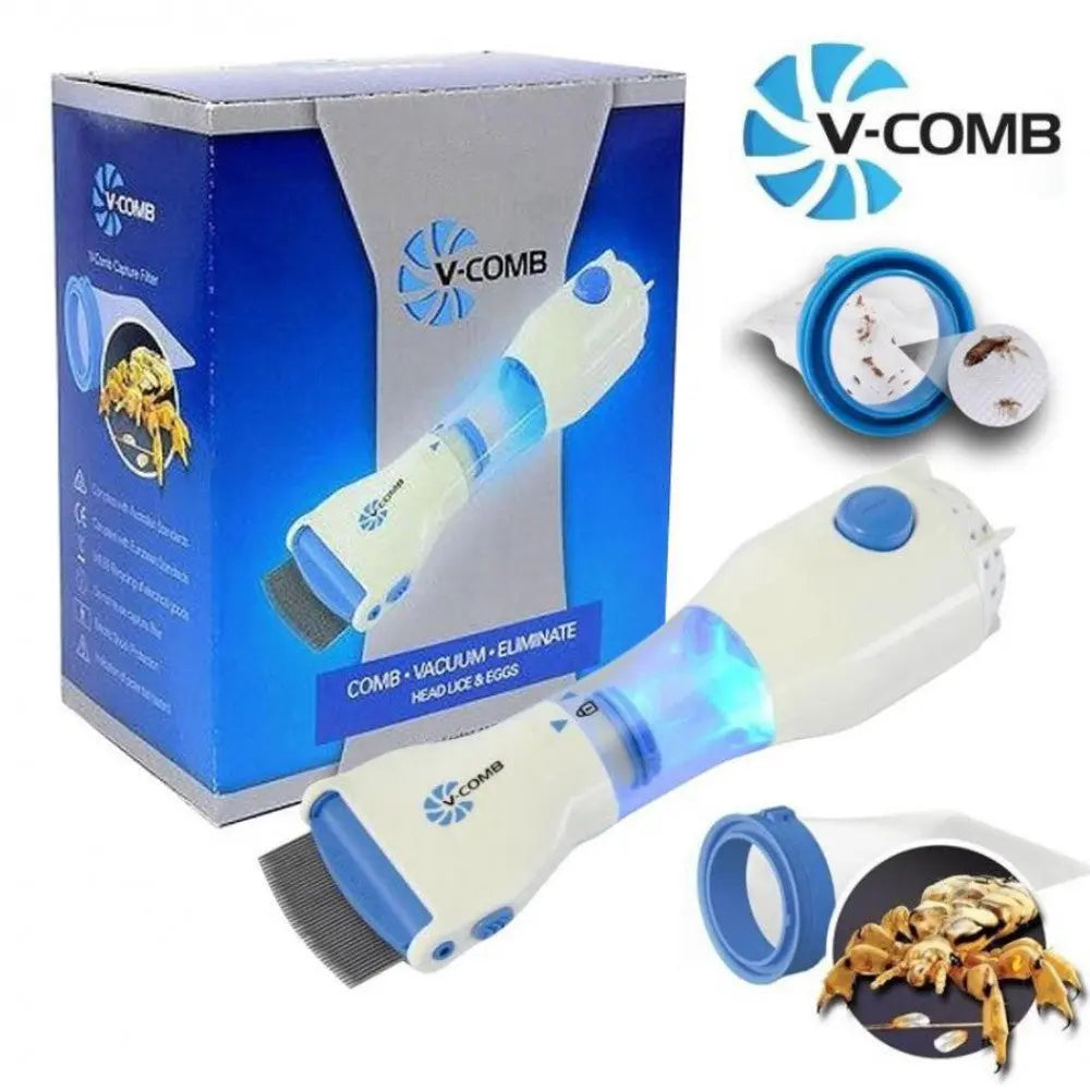 V Comb Electronic Head Lice Removal Machine Anti Lice Machine with 4 Free Filters mf gadgetshub