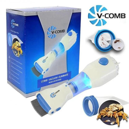 V Comb Electronic Head Lice Removal Machine Anti Lice Machine with 4 Free Filters mf gadgetshub