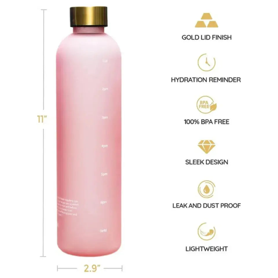 1 Liter Motivational Water Bottle