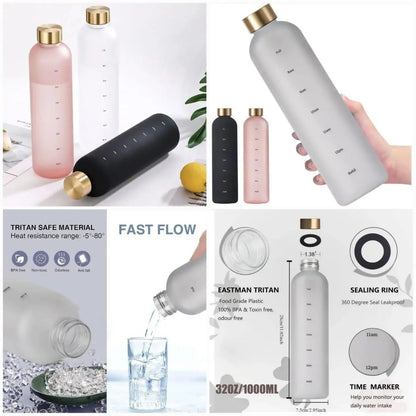 1 Liter Motivational Water Bottle